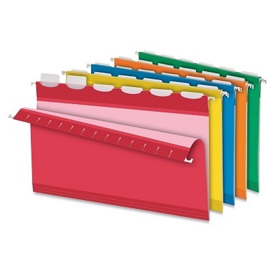 Folder-Hanging, Ready-Tab, Legal, Assorted,25/pk