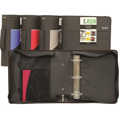 Binder-Zippered, Five Star, 3" D-Ring, Assorted Colours