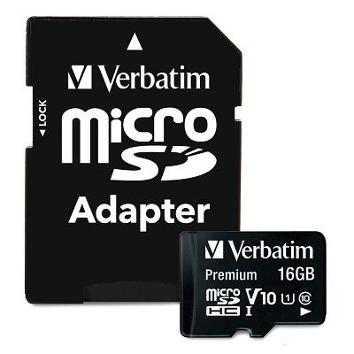 Memory Card-Micro Sdhc 16Gb With Adapter, Class 10