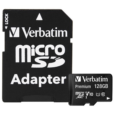 Memory Card-Micro Sdhc 128Gb With Adapter, Class 10