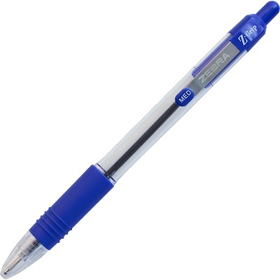 Pen-Retractable, Z-Grip 1.0Mm Medium Blue 12/pk