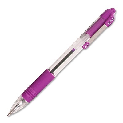 Pen-Retractable, Z-Grip 1.0Mm Medium Violet 12/pk