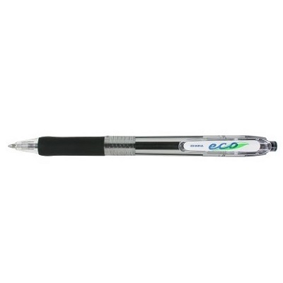 Pen-Retractable, Jimnie Clip Eco, 1.0Mm Black 12/pk