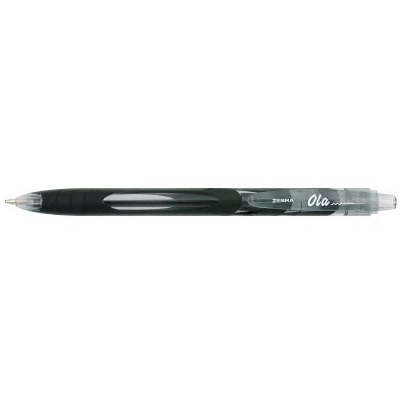 Pen-Retractable, Ola 1.0Mm Black 12/pk