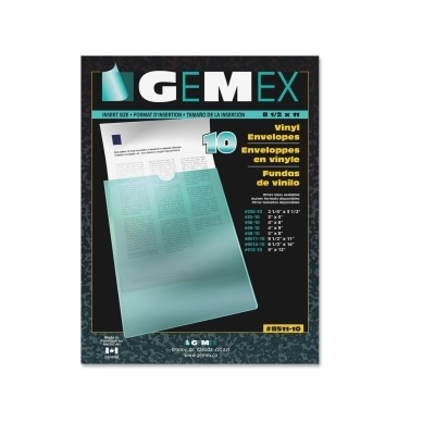 Envelope-Vinyl 4X6" With Thumbhole, Clear 10/Pack