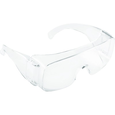 Safety Glasses-Over-The-Glass,Wraparound Design, Clear