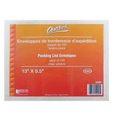 Envelope-Packing Slip 9.5 X 13 Full Window