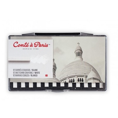 Crayons-Conte White Hb,12/Set