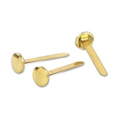 Fastener-Brass Plate Round Head 1"