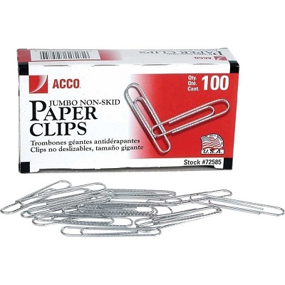 Paper Clips-#1 Plain Silver
