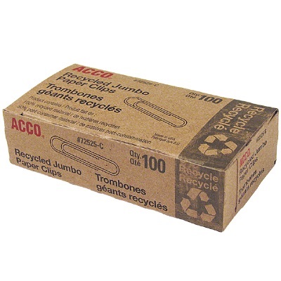 Paper Clips-Recycled #4 Jumbo