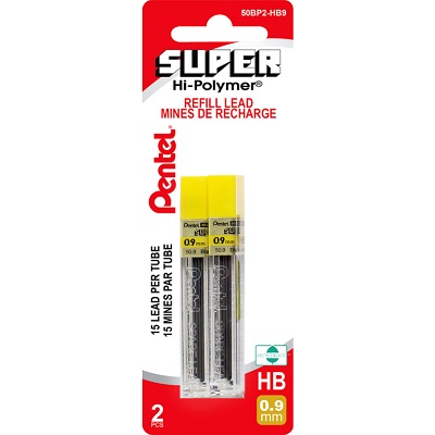 Leads-Hi-Polymer Super 0.9Mm Hb 15 Lead/Tubes 2/Pack