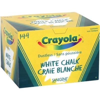 Chalk-Crayola Dustless, White 144 Sticks/Box