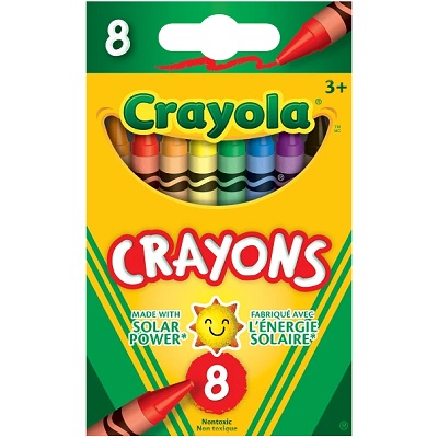 Crayons-Crayola 8 Colours, Hang-Tab Box