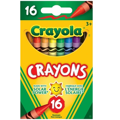 Crayons-Crayola 16 Colours, Hang-Tab Box