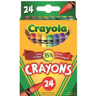 Crayons-Crayola 24 Colours, Hang-Tab Box