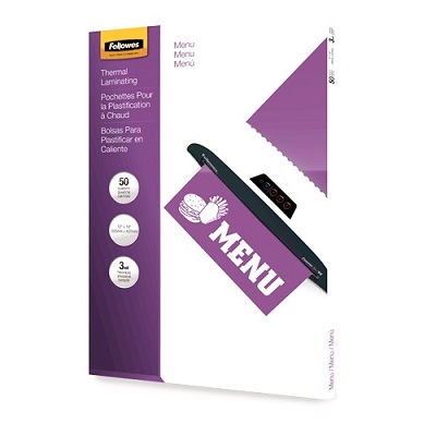 Laminating Pouch-Menu Size, 3Mil 50/Pack
