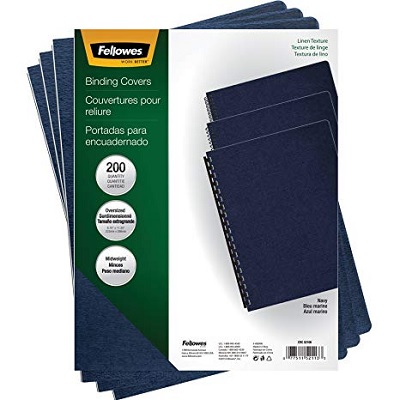 Binding Cover-Linen 8-3/4"X 11-1/4", Navy 200/Pack