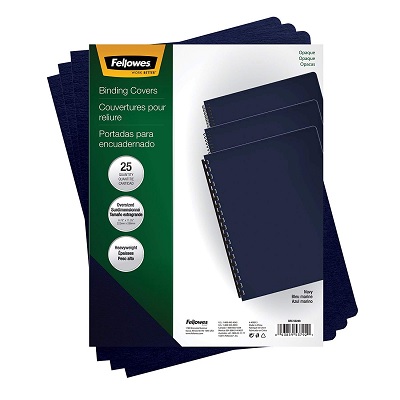 Binding Cover-Futura 8-3/4"X11-1/4", Navy 25/Pack