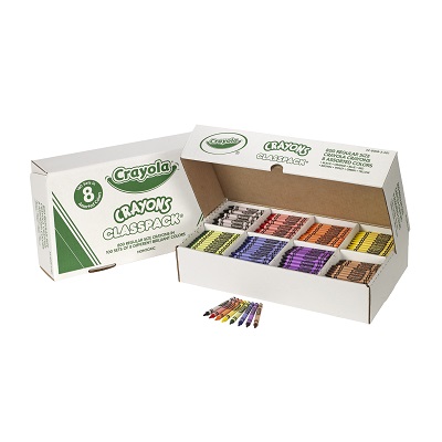 Crayons-Classpack, Crayola Regular, 100 Of 8 Colours-52-8008