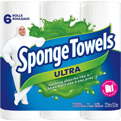 Paper Towels-Spongetowels Ultra, Choose-A-Size 72 Sht 6/Pack
