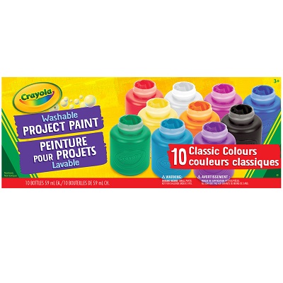 Paint-Crayola Washable, 10 Colours, 59Ml. Jars