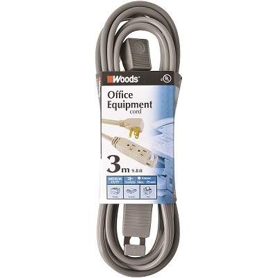 Extension Cord-Office Equipment 3M With Right Angle Plug