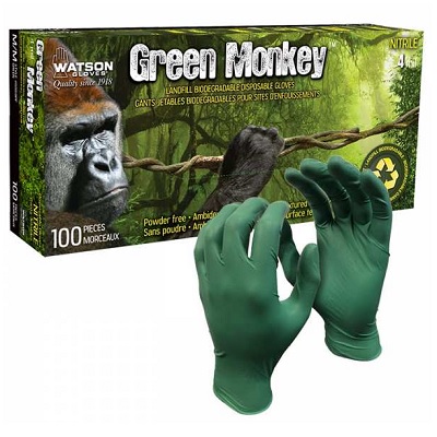 Gloves-Green Monkey Powder Free 4Mil, Large 100/Box