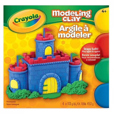 Modelling Clay 4 Ounce Assorted (Red,Blue,Green,Yellow)