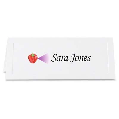 Place Cards-Embossed Panel, White 60/Pack