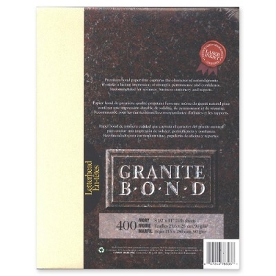 Paper-Granite Bond, Letterhead, Ivory 400/Pk