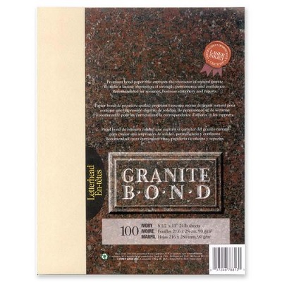 Paper-Granite Bond, Letterhead, Ivory 100/Pack