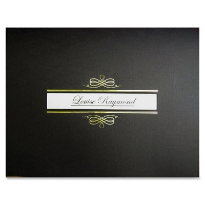 Certificate Holder-With Window, Linen, Black 5/Pack