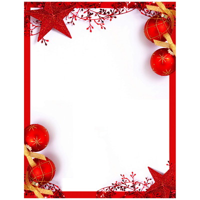 Letterhead-Christmas, Red Accents 25/Pack