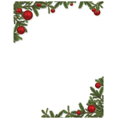 Letterhead-Christmas, Fir Branches 25/Pack