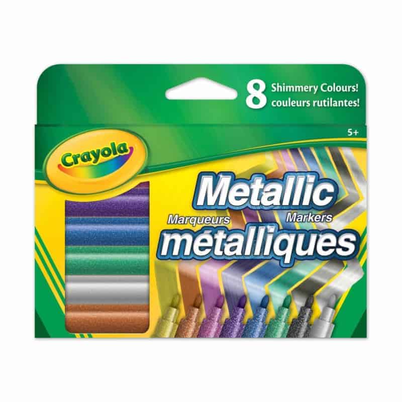 Crayola 8 Metallic Markers, Fine Line (58-8167)