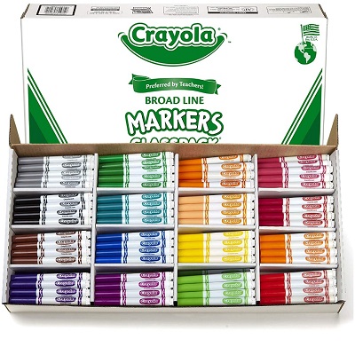 Markers-Classpack Broad Line,Non Washable 16X16 Colours