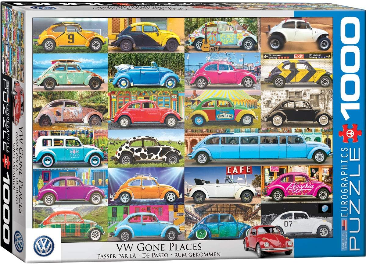 Eurographics 6000-5422 Volkswagon Beetle Gone Places 1000Piece Puzzle (FREE SHIPPED)