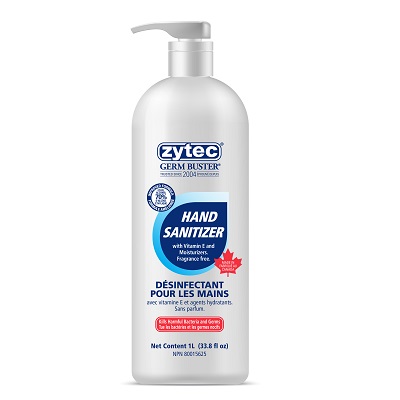 Hand Sanitizer-Zytec Germ Buster Pro 1L Pump