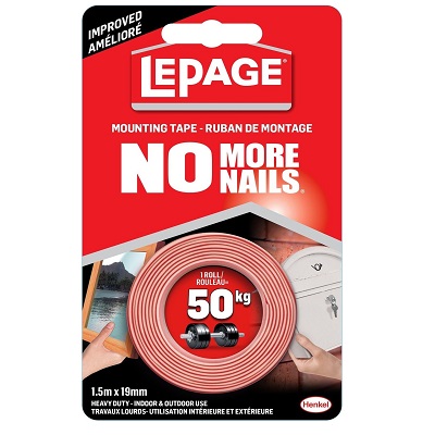 Mounting Tape-No More Nails 1.5Mm X 19M Translucent