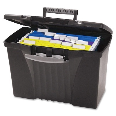File-Portable, Letter/Legal, Supply Top, Black