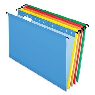 Folder-Hanging, Surehook, Legal, Assorted,20/pk