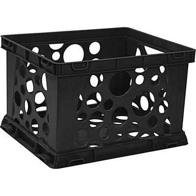 File Crate-Letter/Legal, Black,3/pk