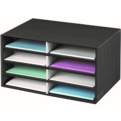 Literature Sorter-8 Compartment, Pinstripe