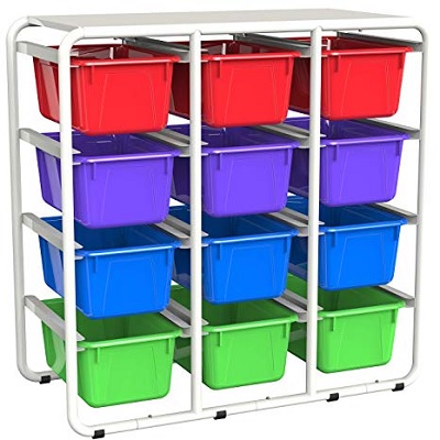 Bin Rack-Cubby 12-Slot, Small Classroom, Assorted
