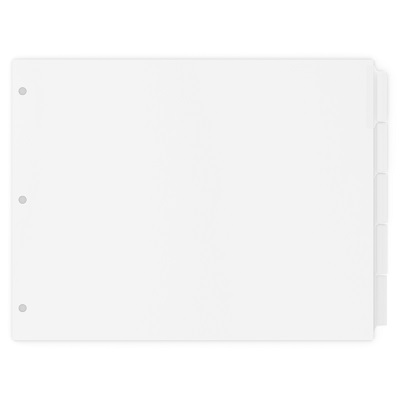 Index Dividers-Insertable Landscape 8.5X11 5 Tab Clear