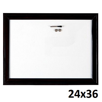 Marker Board-Espresso Magnetic 24"X36" Brown