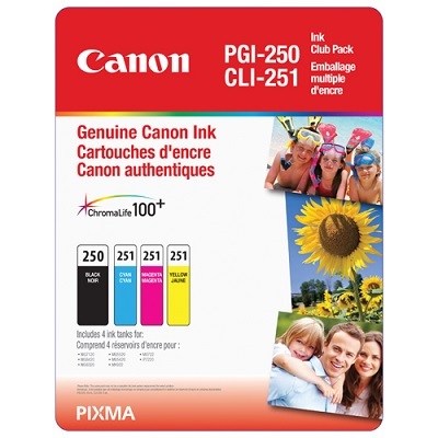 Inkjet Cartridge-Canon #Pgi250/Cli251 Black/Colour Combo