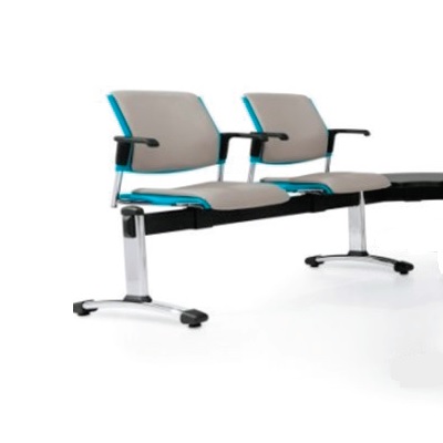 Seating-Beam Sonic, Seat W/Arms, Upholst.Seat & Back