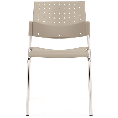 Chair-Stacking Sonic Armless Plastic, Latte Beige
